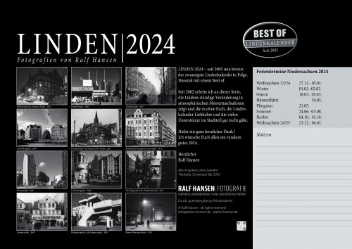 publikationen Linden Kalender 2024 Übersicht